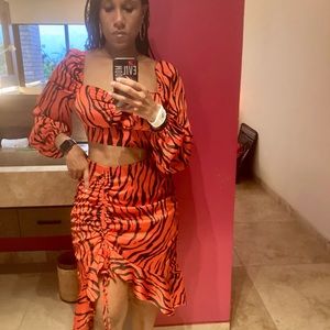 Bar III tiger print two piece outfit